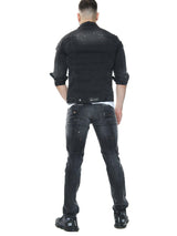 GP Grey PAINT SPLATTER JEANS - Georgio Peviani