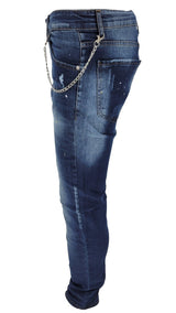 PAINT SPLATTER JEANS-BLUE - Georgio Peviani