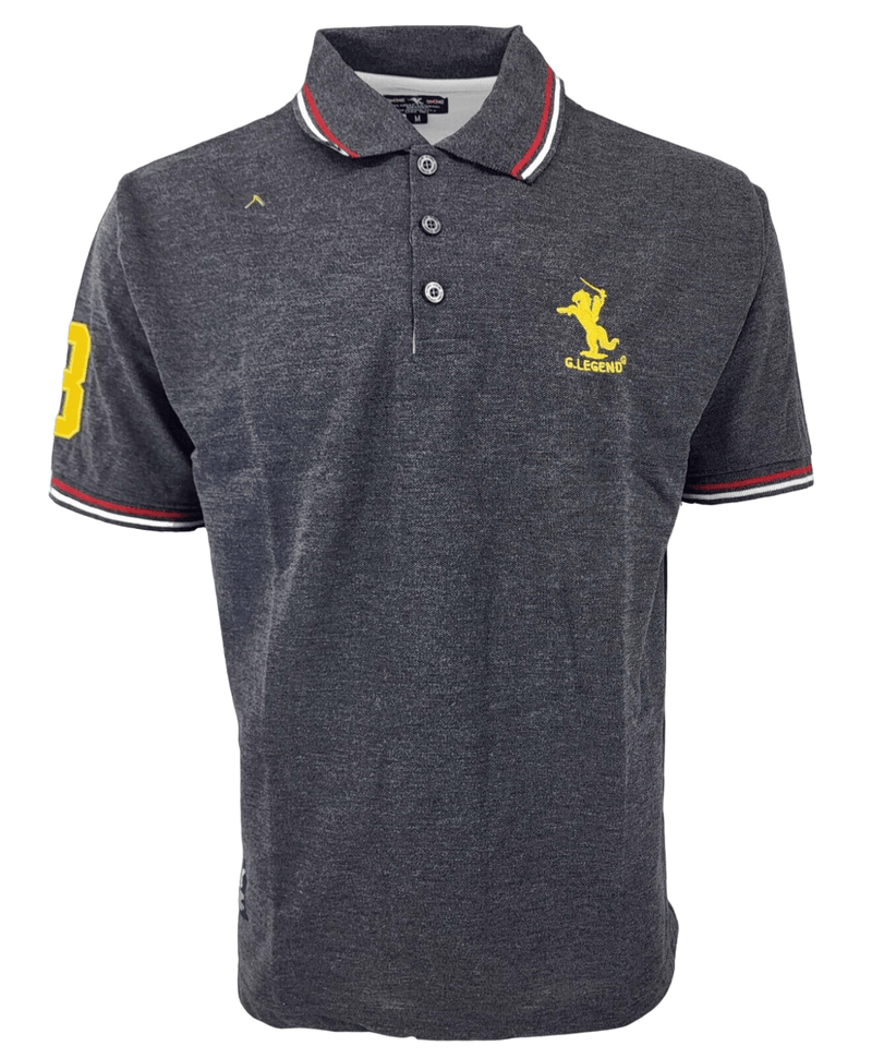 Mens Polo Shirt T-Shirt Top Tee Men Short Sleeve Tops Contrast Colours S M L XL XXL - Georgio Peviani
