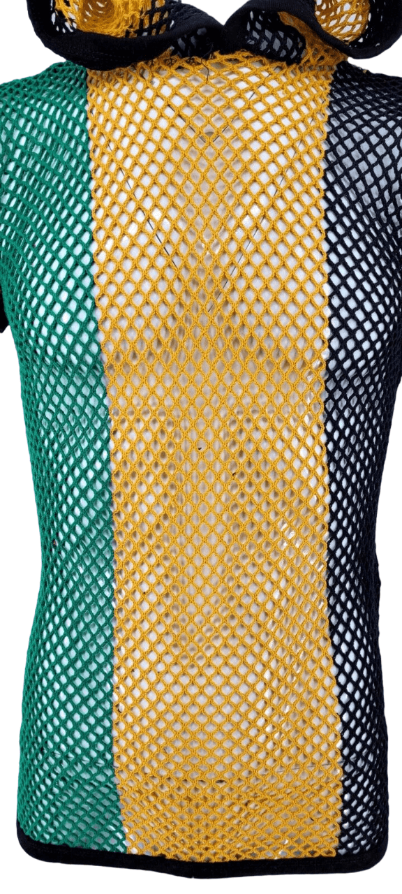 Mens String Mesh T-Shirt 100% Cotton String Mesh Fishnet Men Short Sleeve With Hood Top Shirt Tee Casual Gym Wear - Georgio Peviani