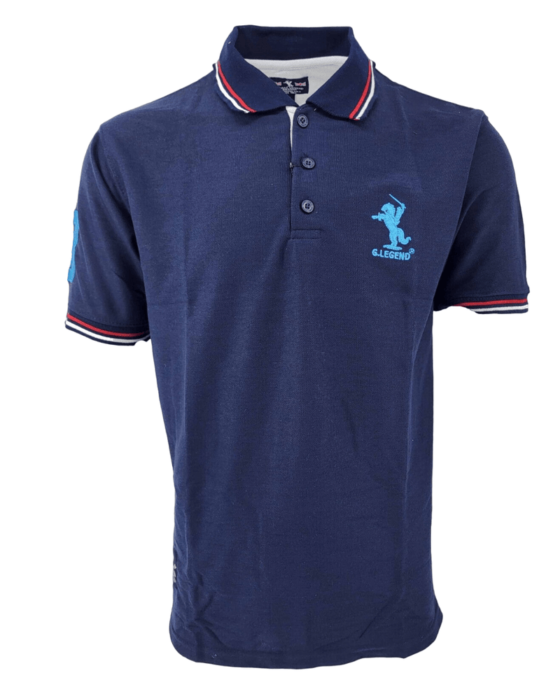 Mens Polo Shirt T-Shirt Top Tee Men Short Sleeve Tops Contrast Colours S M L XL XXL - Georgio Peviani