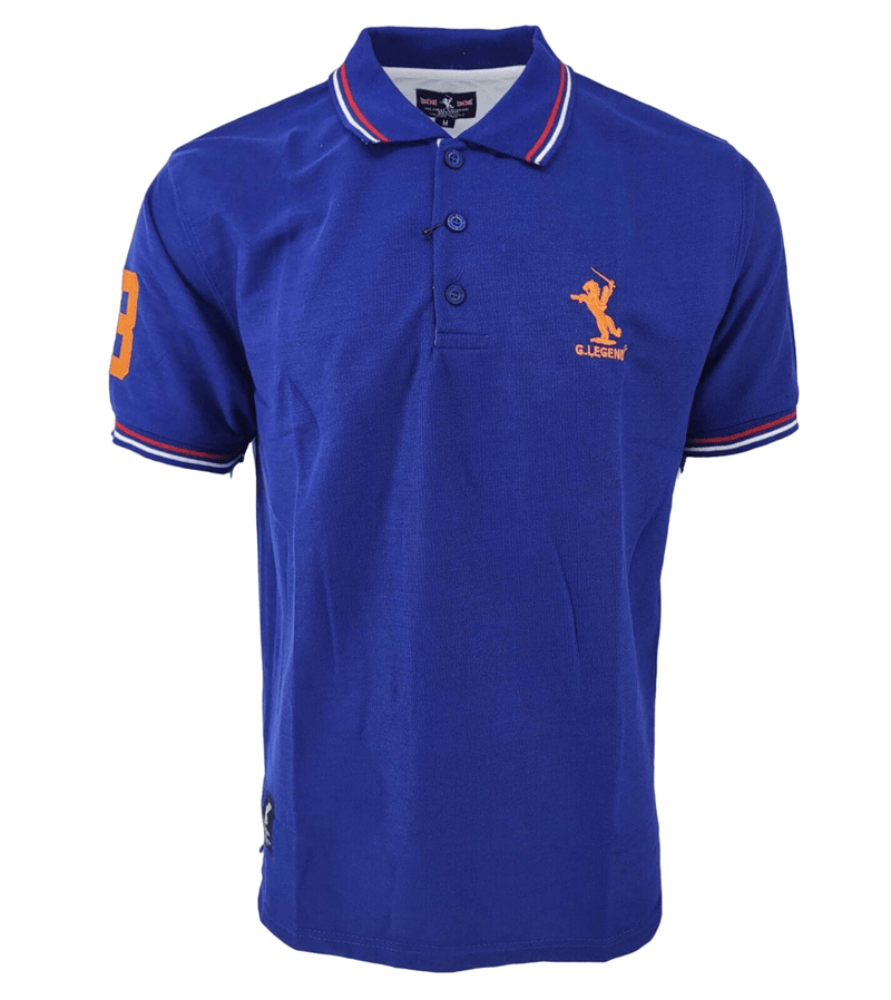 Mens Polo Shirt T-Shirt Top Tee Men Short Sleeve Tops Contrast Colours S M L XL XXL - Georgio Peviani