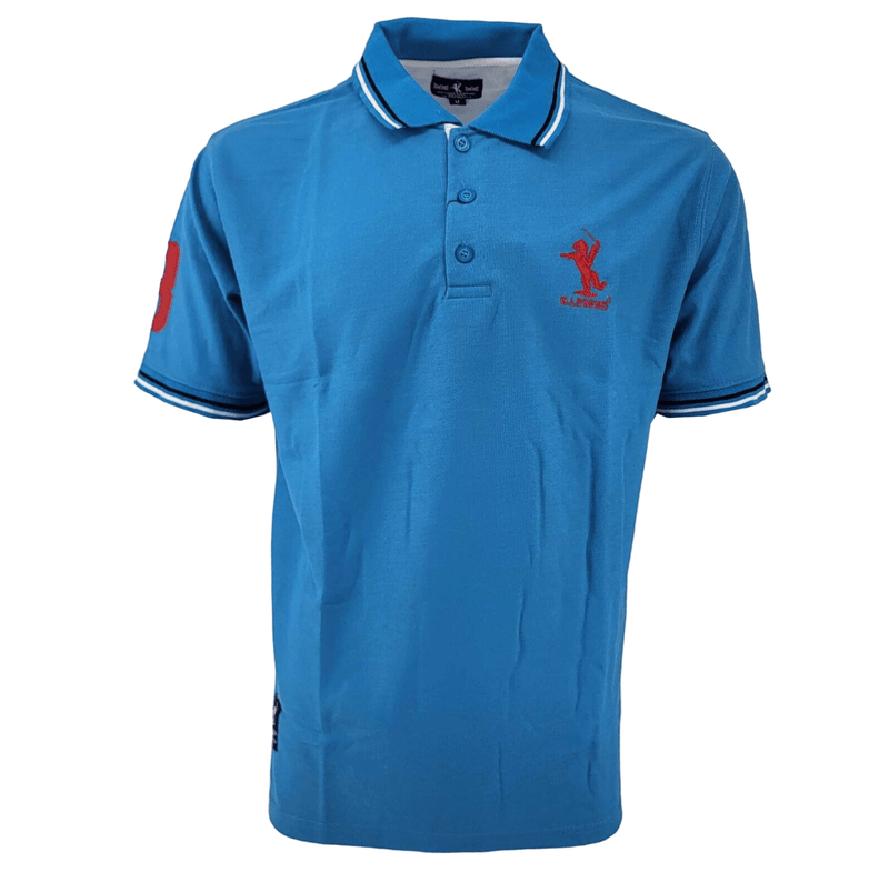 Mens Polo Shirt T-Shirt Top Tee Men Short Sleeve Tops Contrast Colours S M L XL XXL - Georgio Peviani
