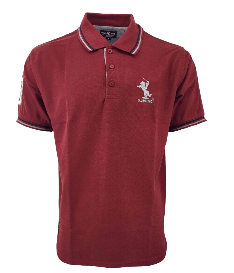 Mens Polo Shirt T-Shirt Top Tee Men Short Sleeve Tops Contrast Colours S M L XL XXL - Georgio Peviani