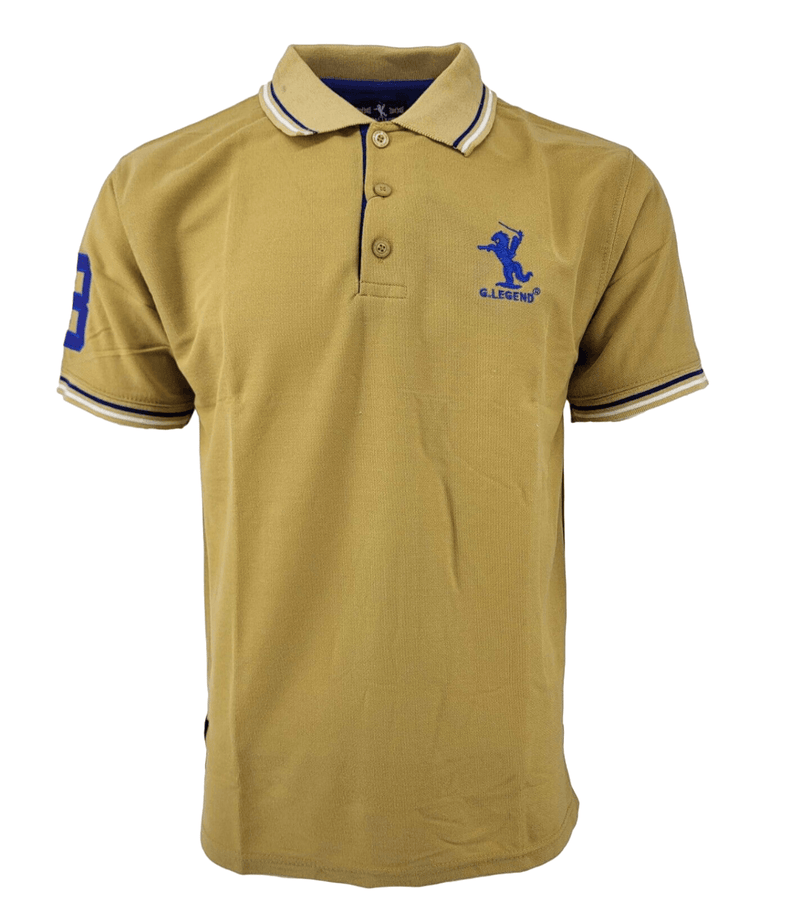Mens Polo Shirt T-Shirt Top Tee Men Short Sleeve Tops Contrast Colours S M L XL XXL - Georgio Peviani