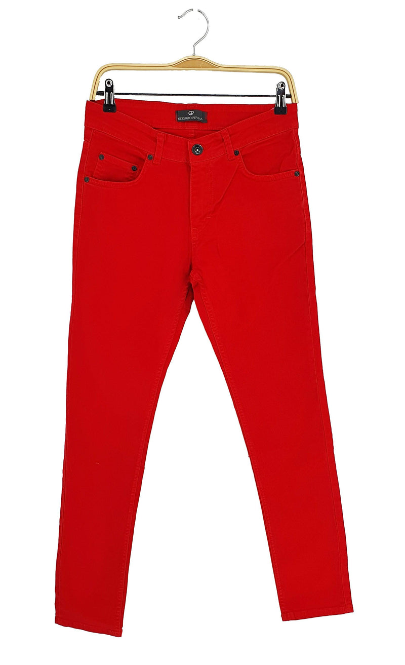 GP Red Denim Jeans - Georgio Peviani