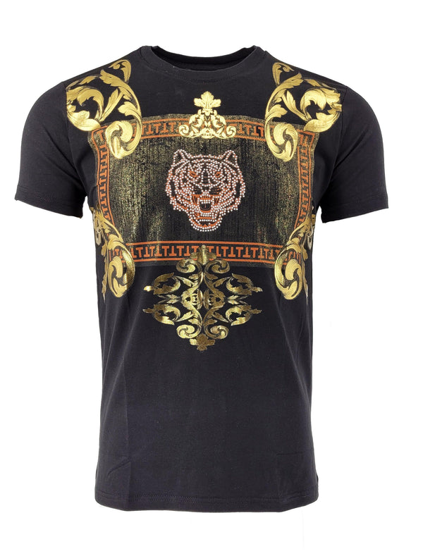Printed T-Shirt-Black - Georgio Peviani