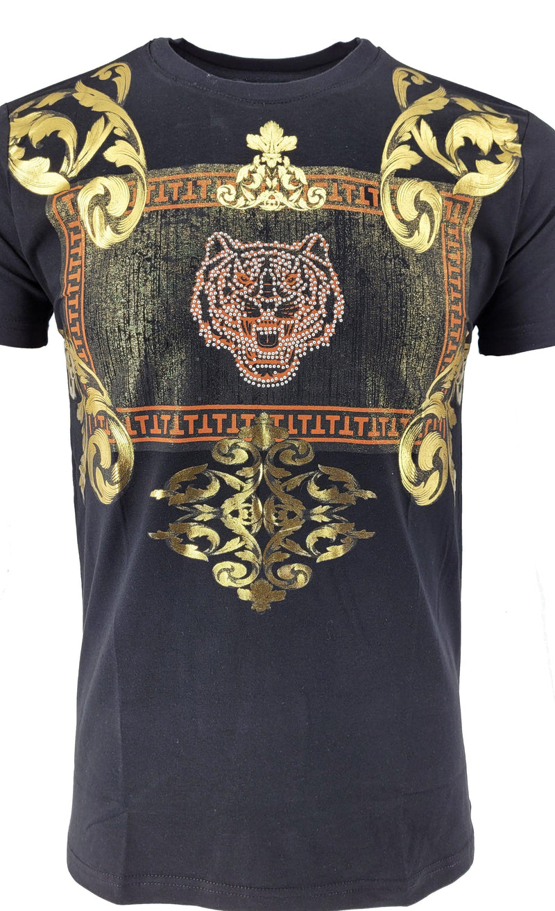 Printed T-Shirt-Black - Georgio Peviani